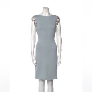 St. John Evening silver chain dress